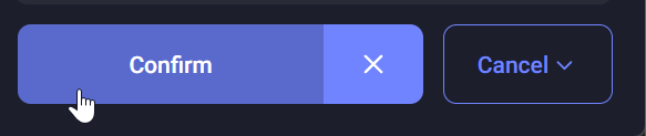 The Confirm button of the signature prompt