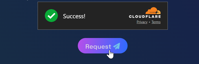 The captcha and the Request button on the withdrawal form
