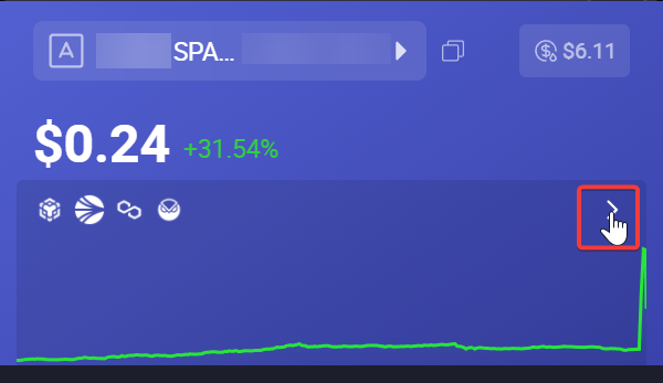 Opening the wallet balance in Rabby
