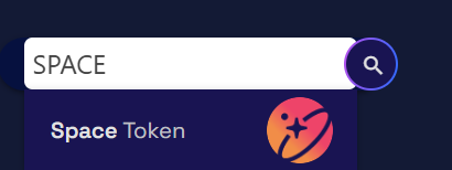 Searching for SPACE in the balance search box